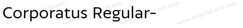 Corporatus Regular字体转换